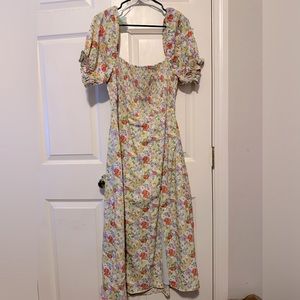 Lush Floral Midi Dress.